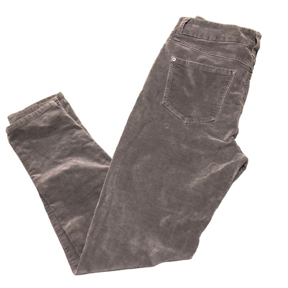 Seven 7 Tummyless High Rise Skinny Grey Velvet/Velour jeans SZ 8 - Picture 6 of 7